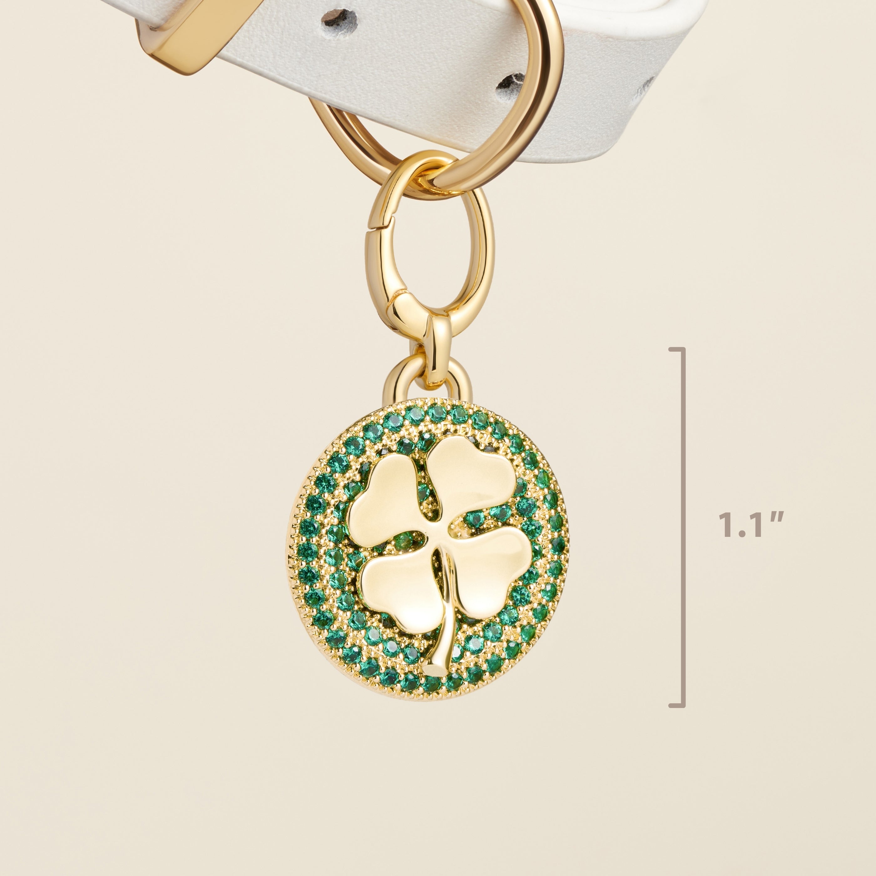Lucky Four Leaf Clover Pet Id Tag