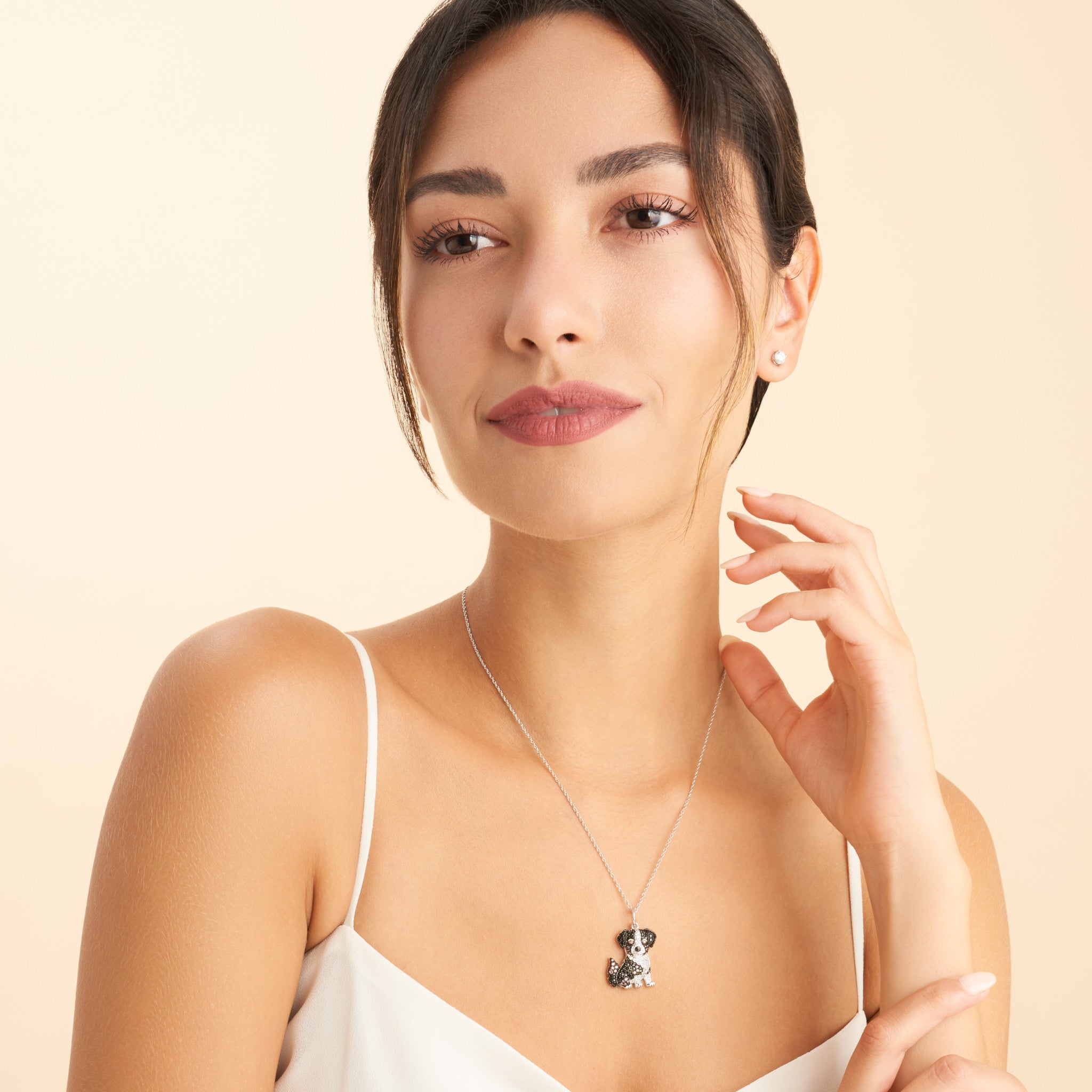 Australian Shepherd Sterling Silver Pendant Necklace