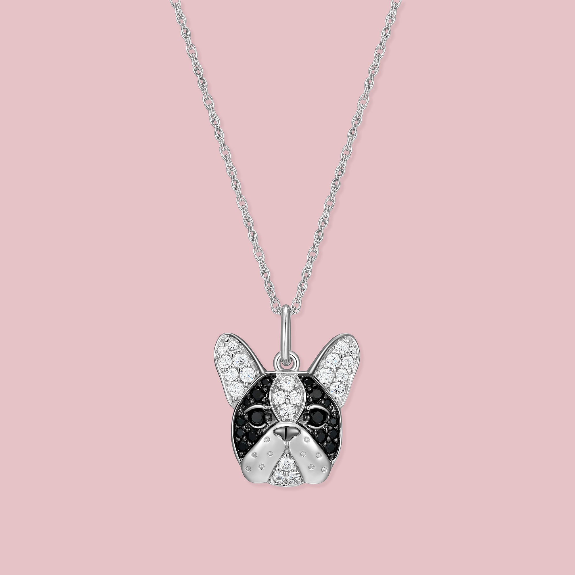 Zilveren bedel Franse bulldog - sterlingzilveren frenchie-hanger - Dog Lovers Jewellery - België Zilveren bedel Franse bulldog - sterlingzilveren frenchie-hanger - Dog Lovers Jewellery - België