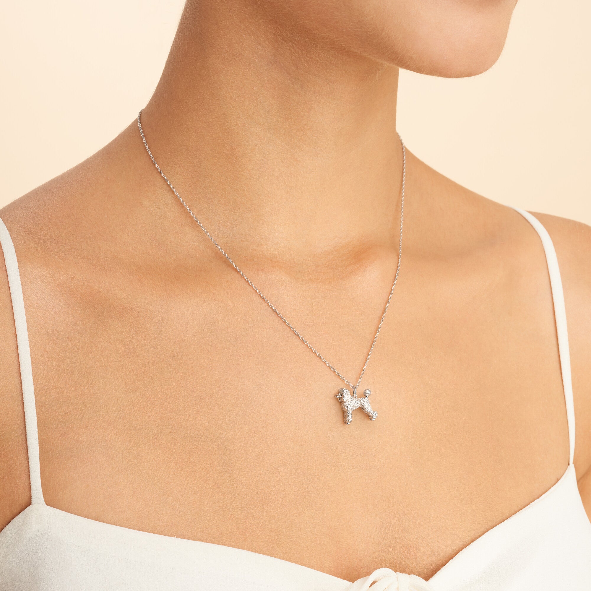 Standard Poodle Sterling Silver Pendant Necklace