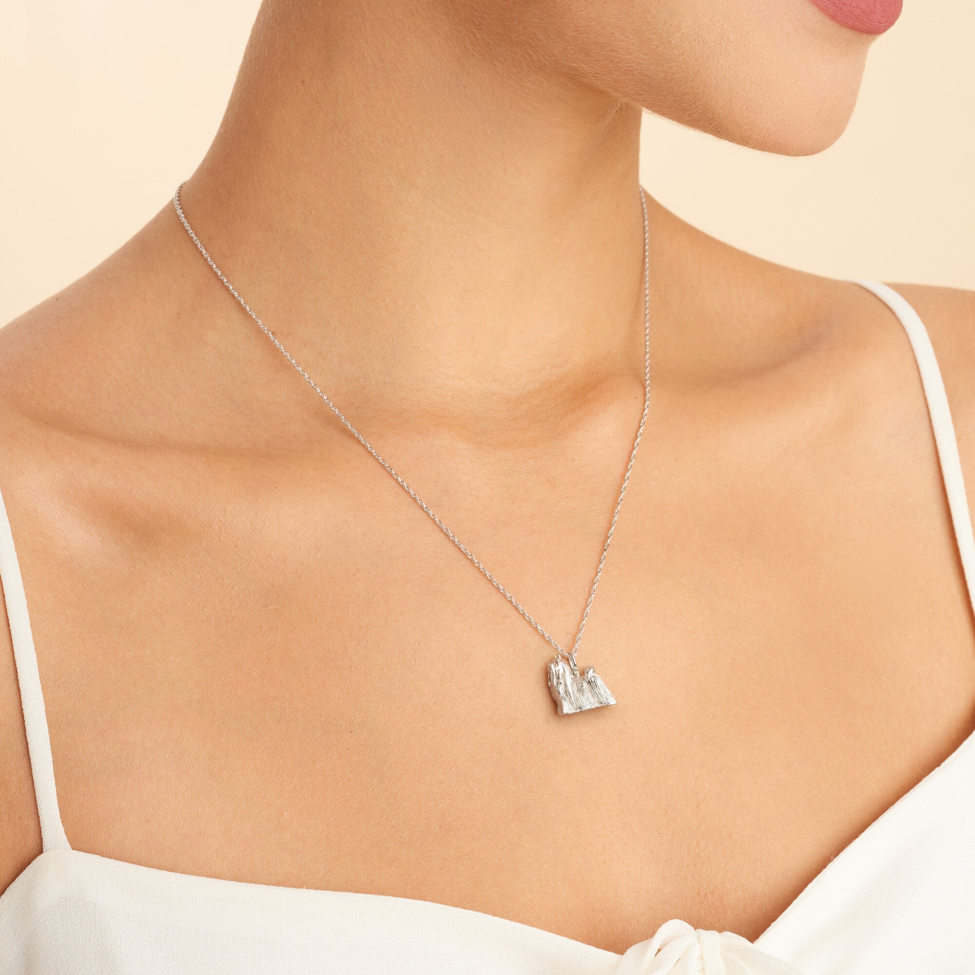 Maltese Sterling Silver Pendant Necklace