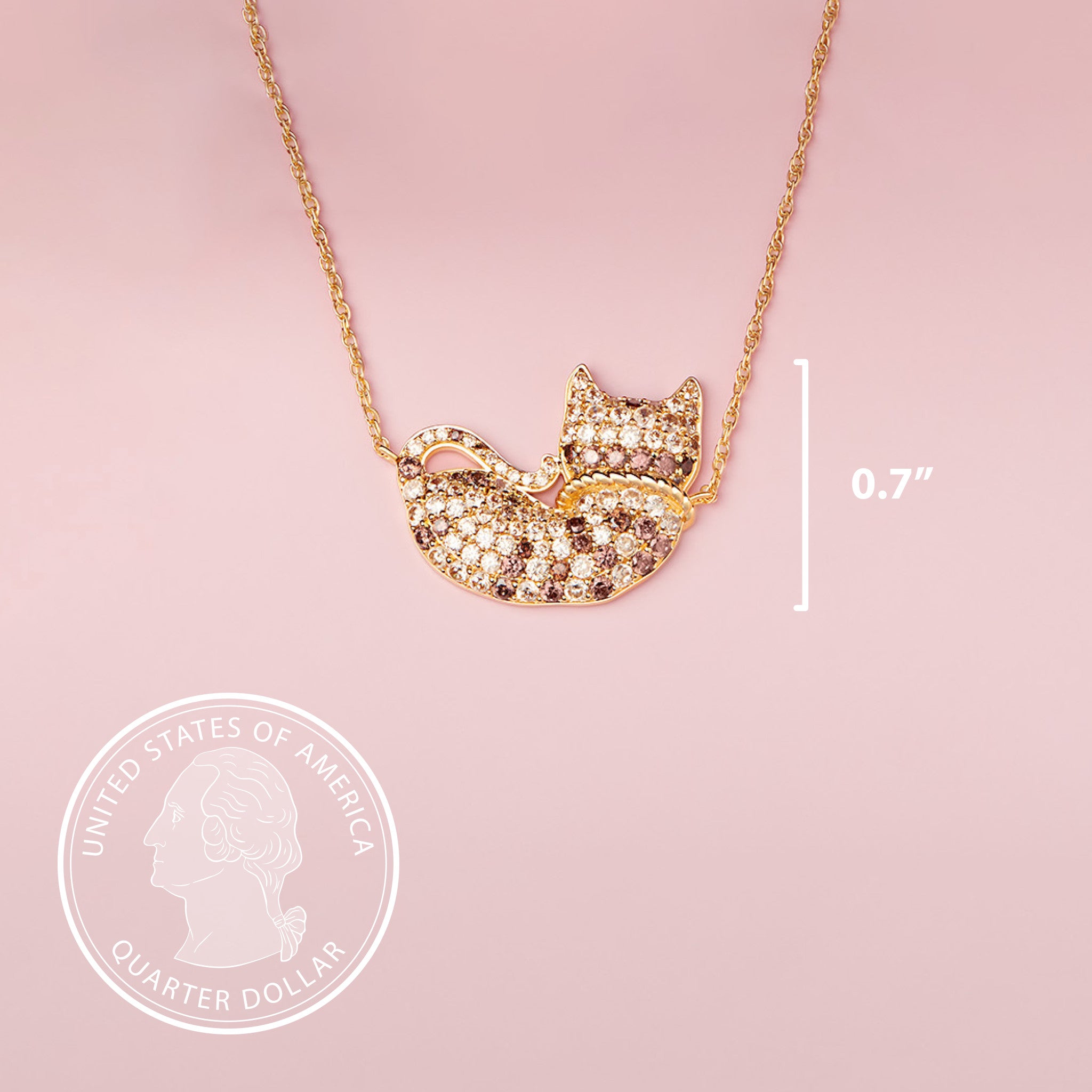 Sweet Dreams Kitty Sterling Silver Pendant Necklace