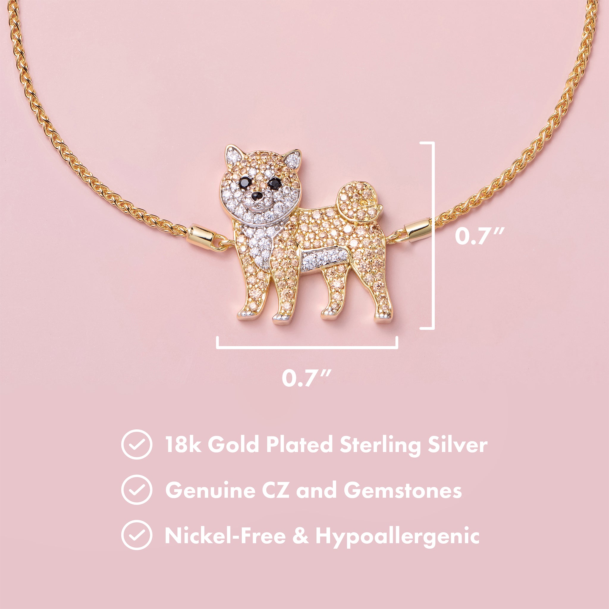 Shiba Inu Sterling Silver Bolo Bracelet