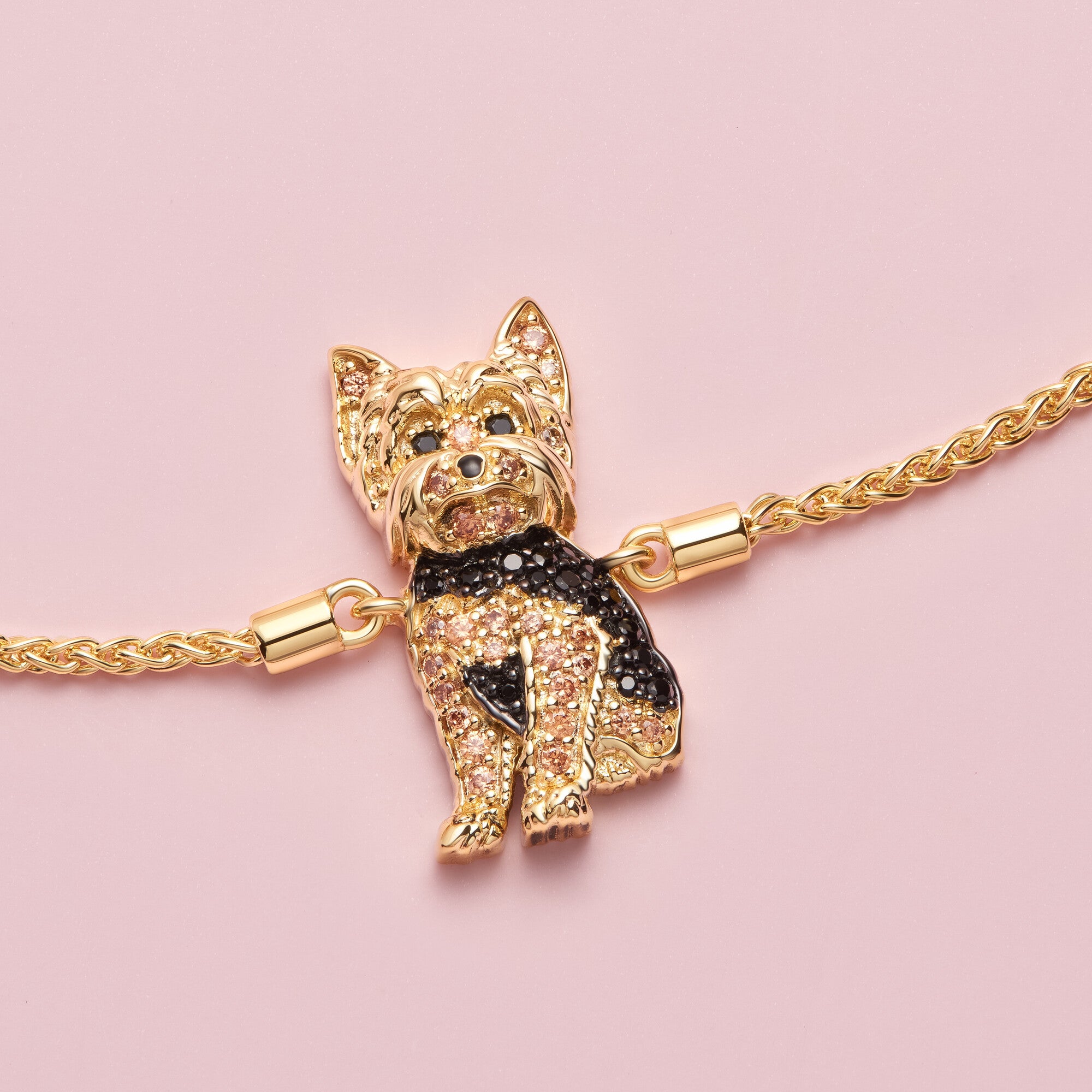 Yorkshire Terrier Sterling Silver Bolo Bracelet