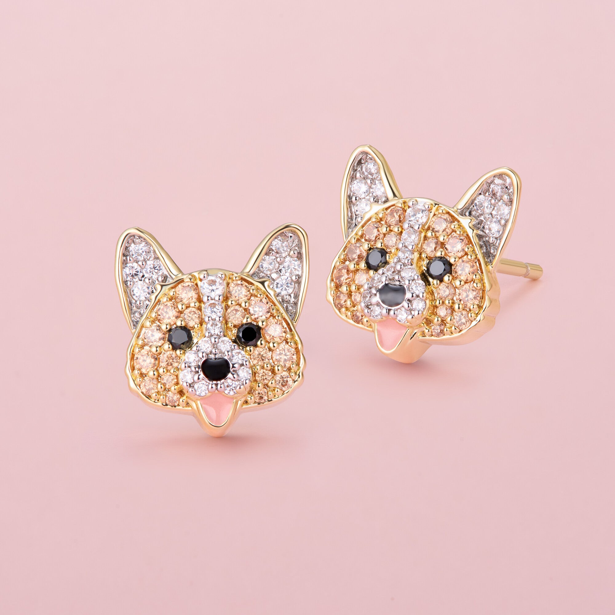 Corgi Sterling Silver Stud Earrings