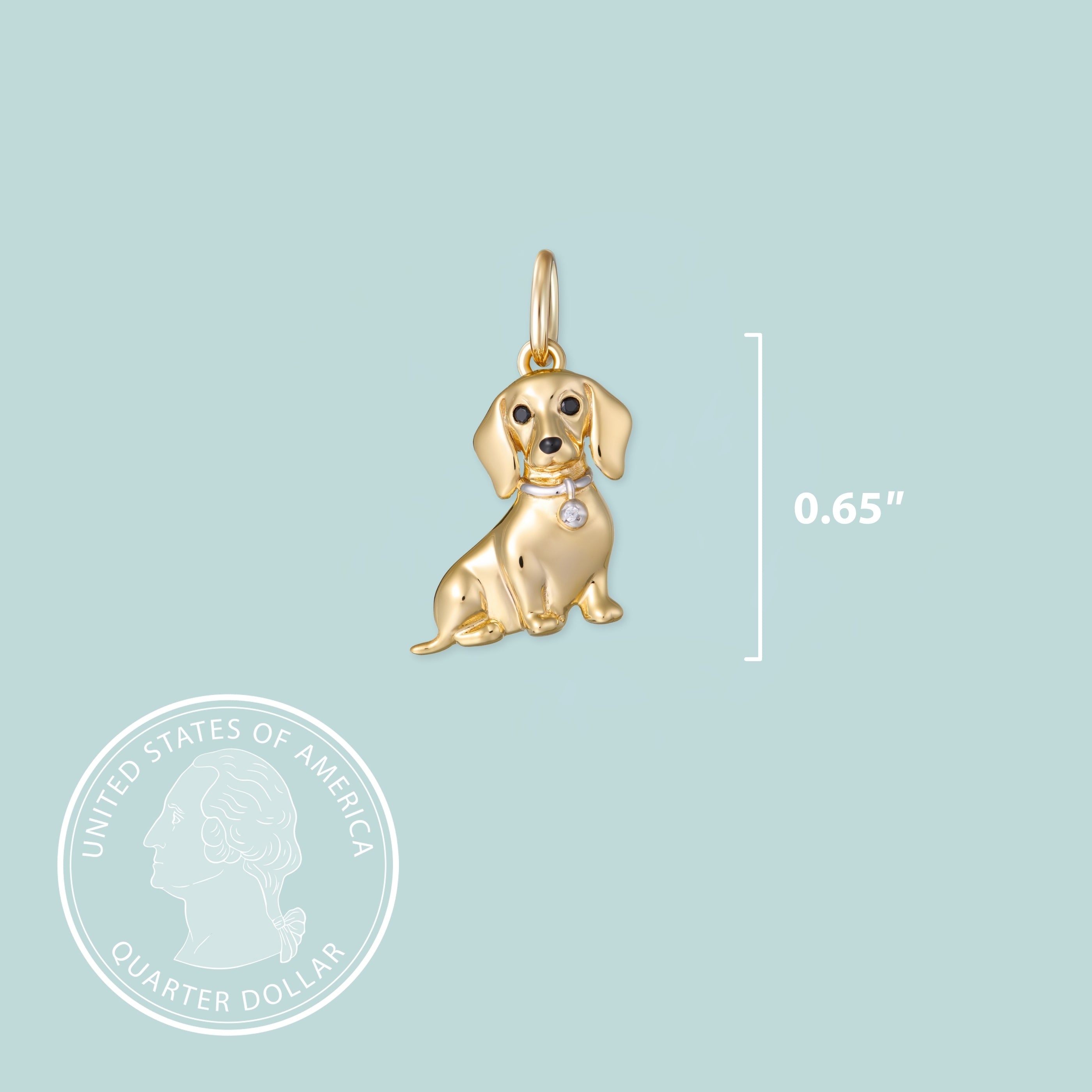 Dachshund Sterling Silver Charm