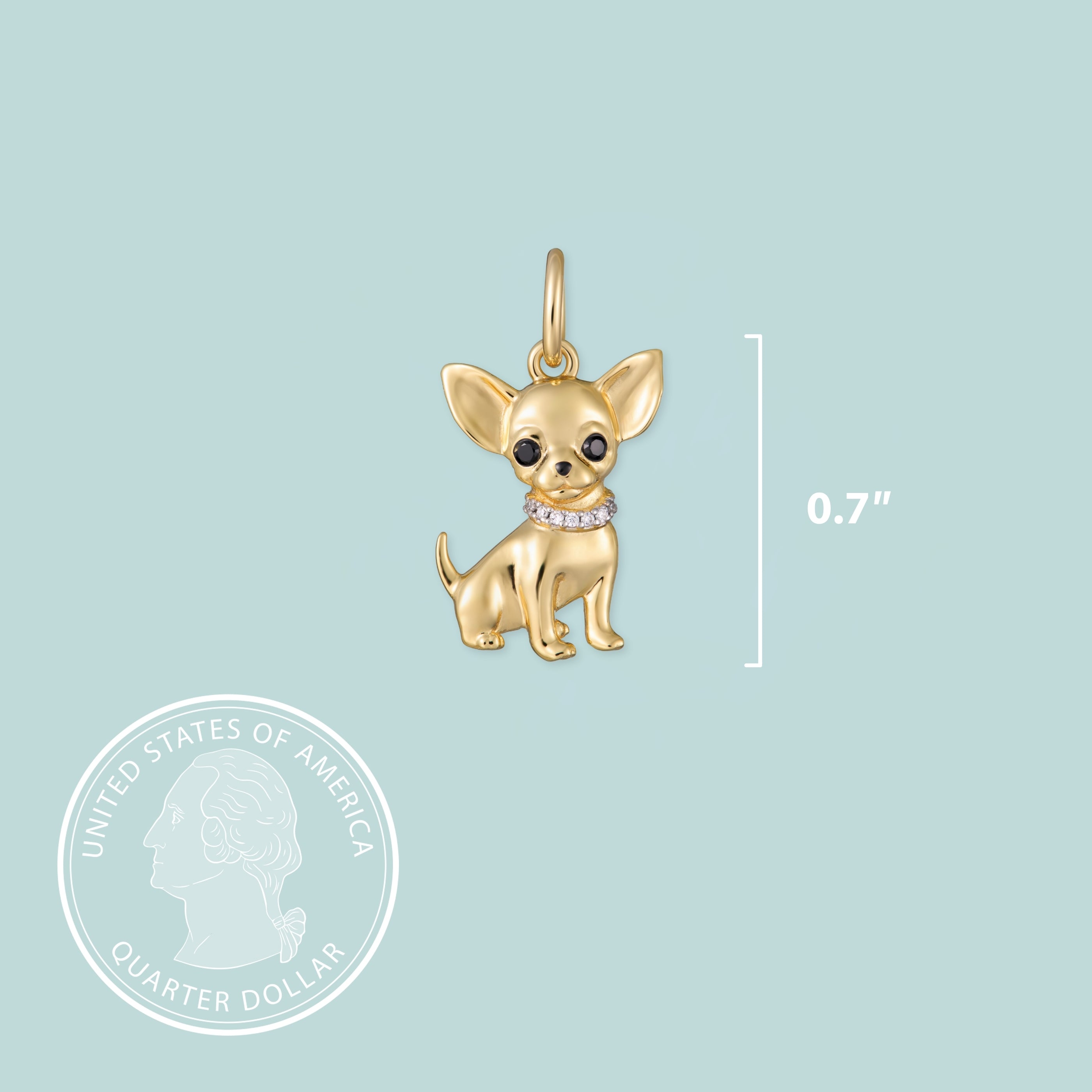 Chihuahua Sterling Silver Charm