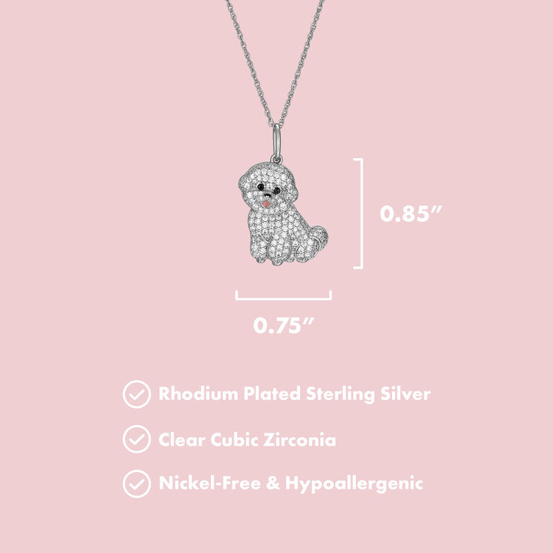 Bichon Sterling Silver Pendant Necklace