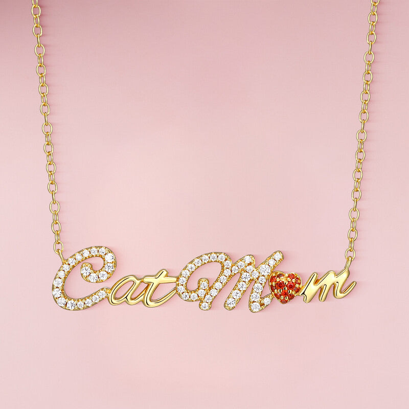 #color_Gold with Garnet CZ Catmom