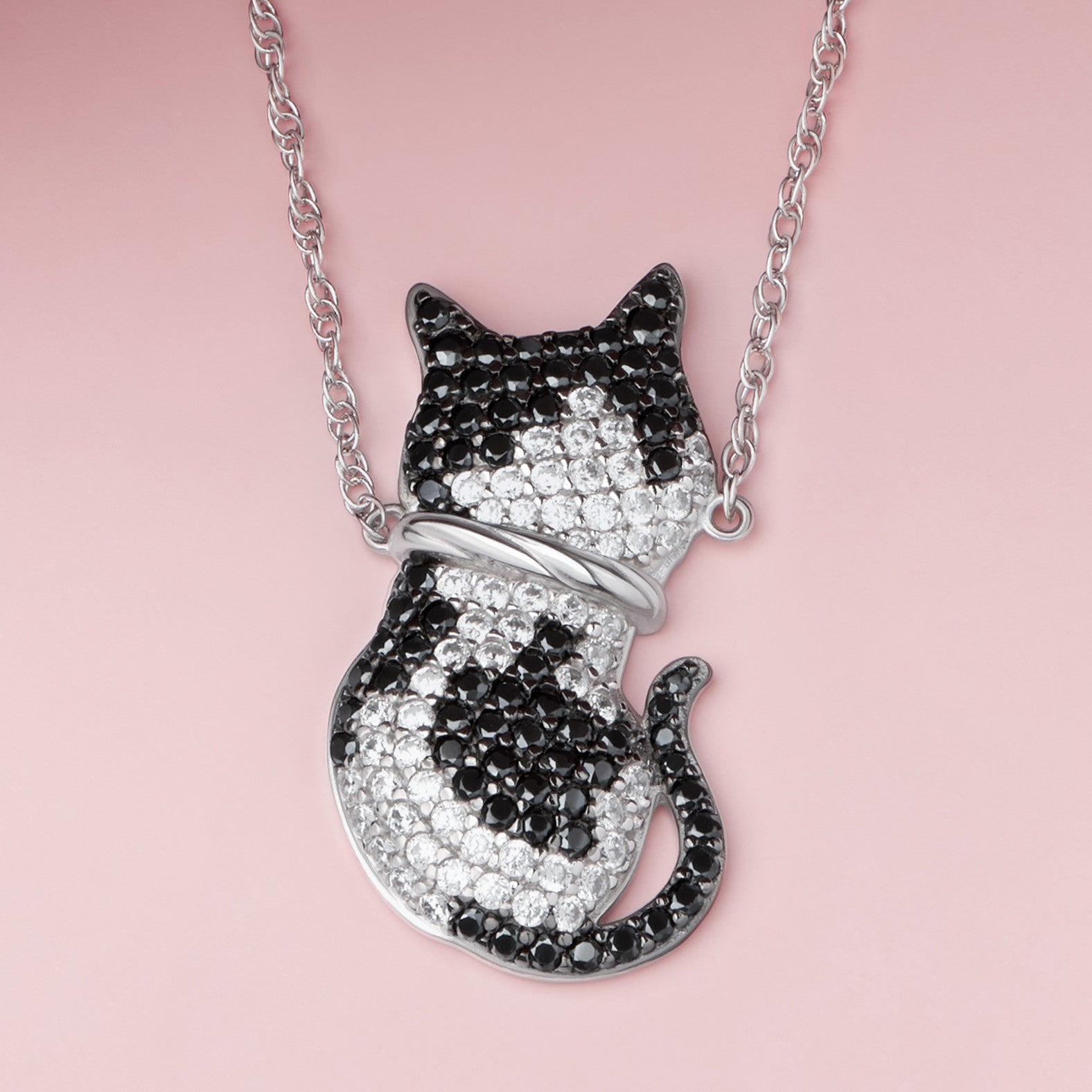 Cool Cat Sterling Silver Pendant Necklace