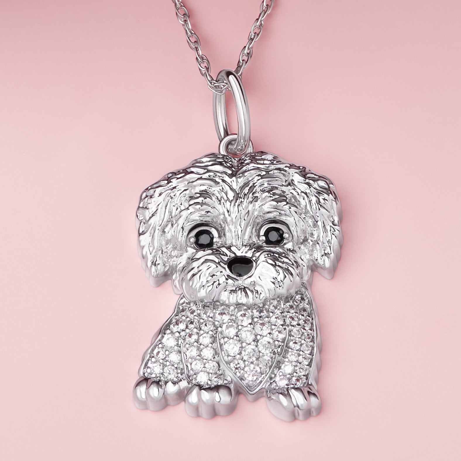 Maltese Sterling Silver Pendant Necklace