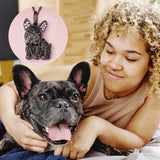 French Bulldog Sterling Silver Pendant Necklace