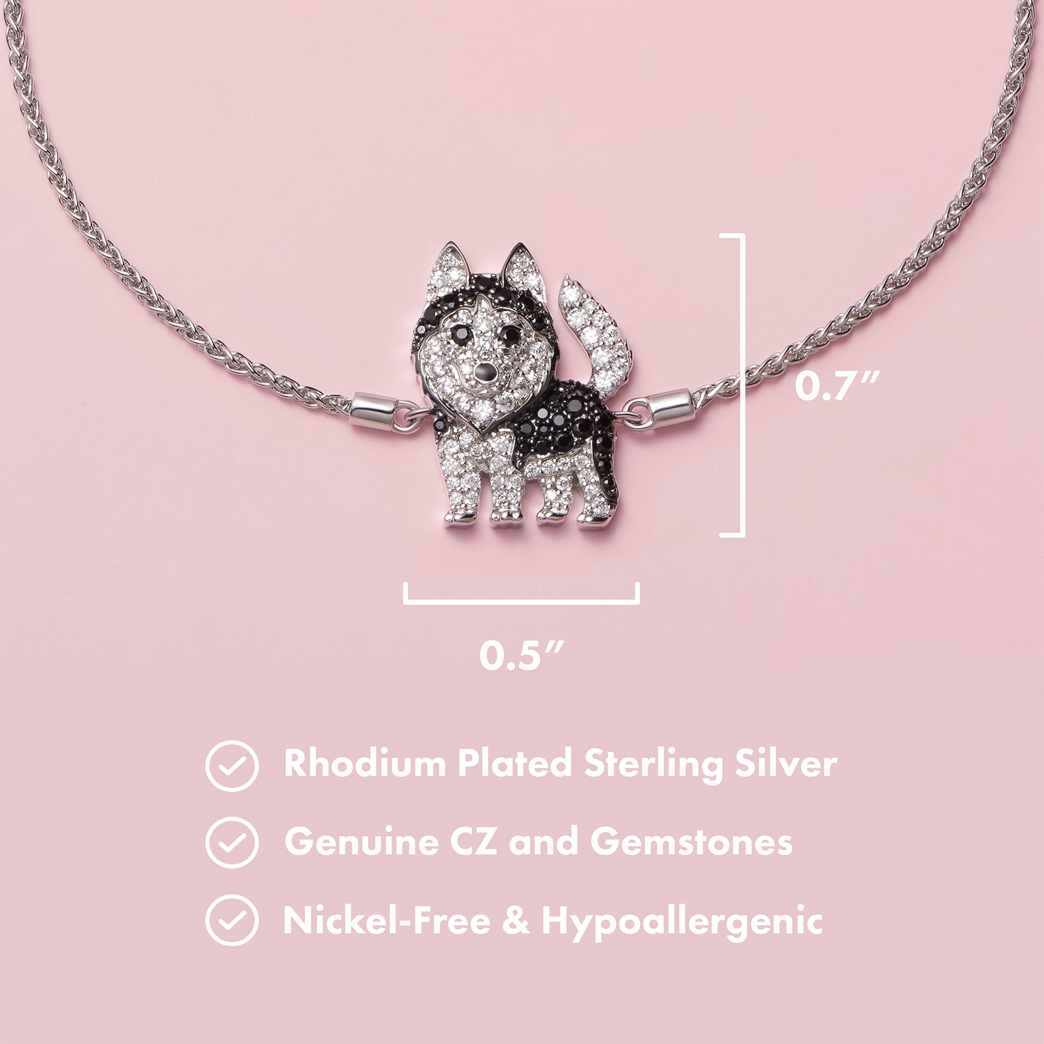 Husky Sterling Silver Bolo Bracelet