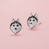 Husky Sterling Silver Stud Earrings