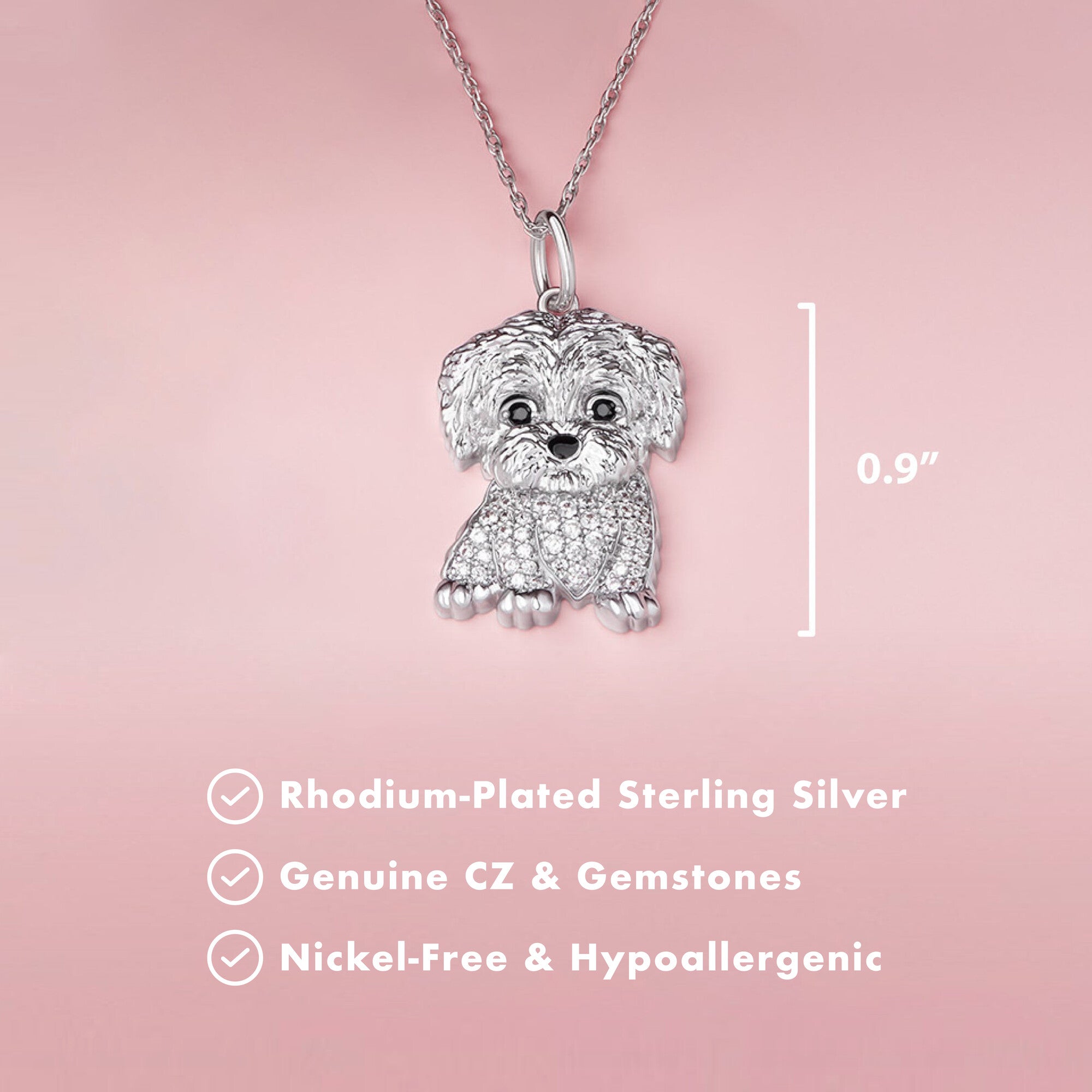 Maltese Sterling Silver Pendant Necklace