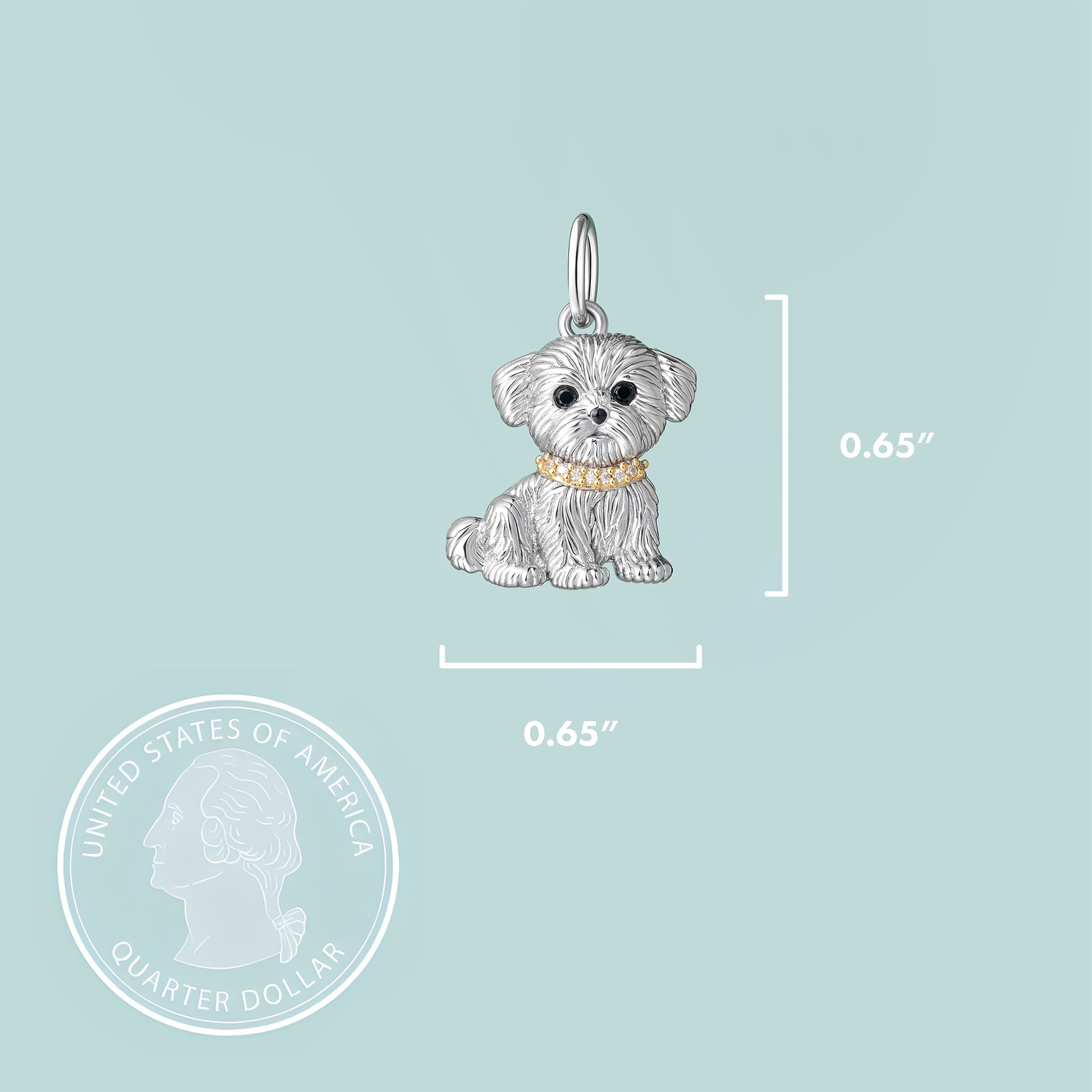 Maltese Sterling Silver Charm