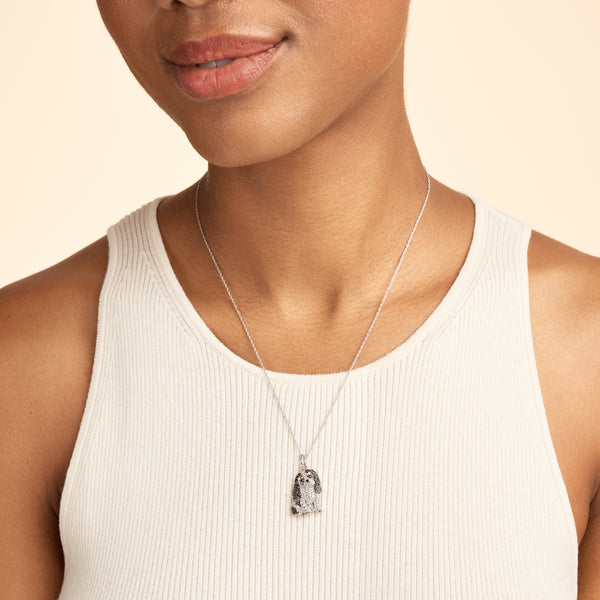 Cavalier King Charles Sterling Silver Pendant Necklace