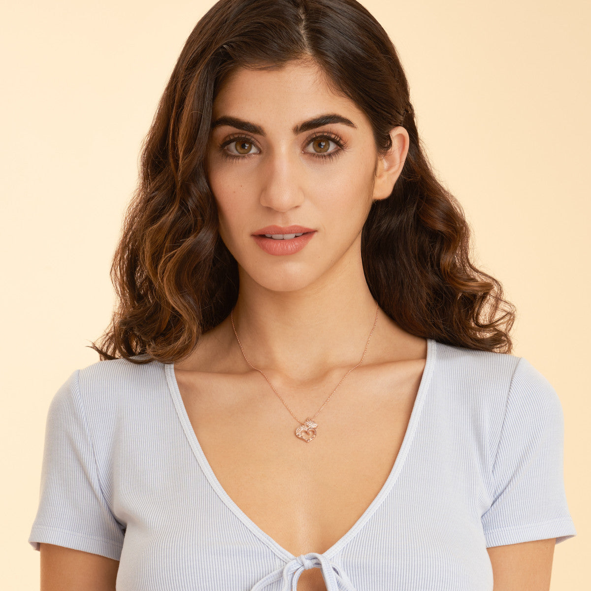 Kitty Love Heart Sterling Silver Pendant Necklace