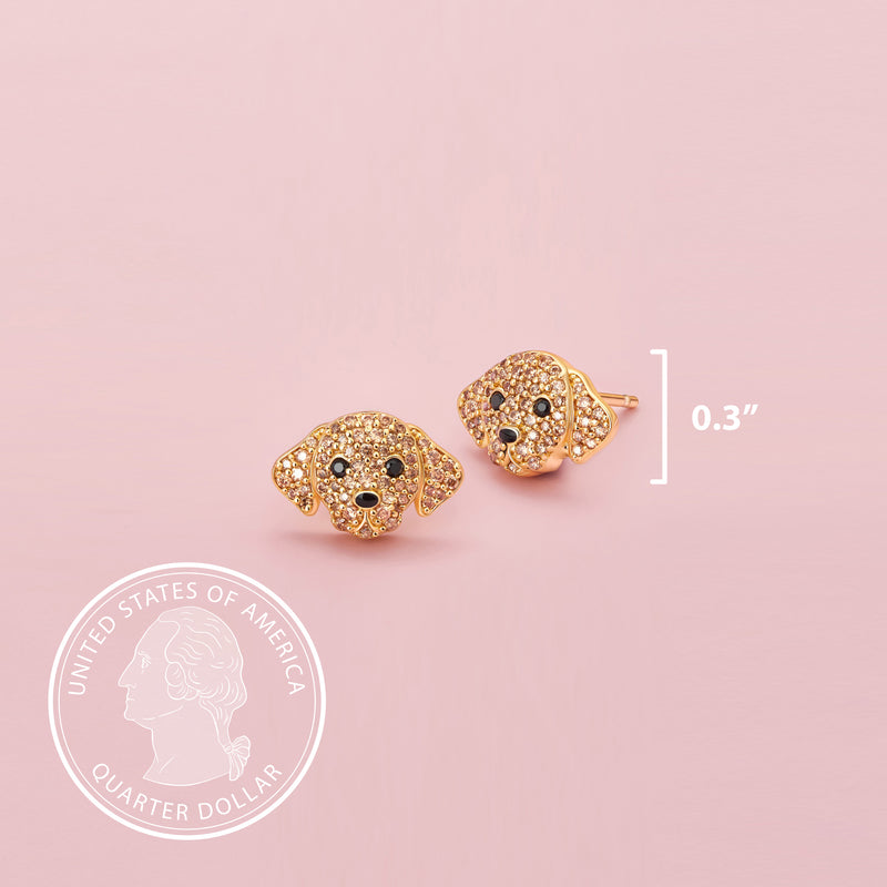 Labrador Retriever Sterling Silver Stud Earrings