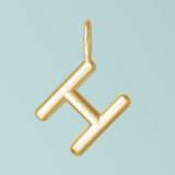 Gold Alphabet Sterling Silver Charms