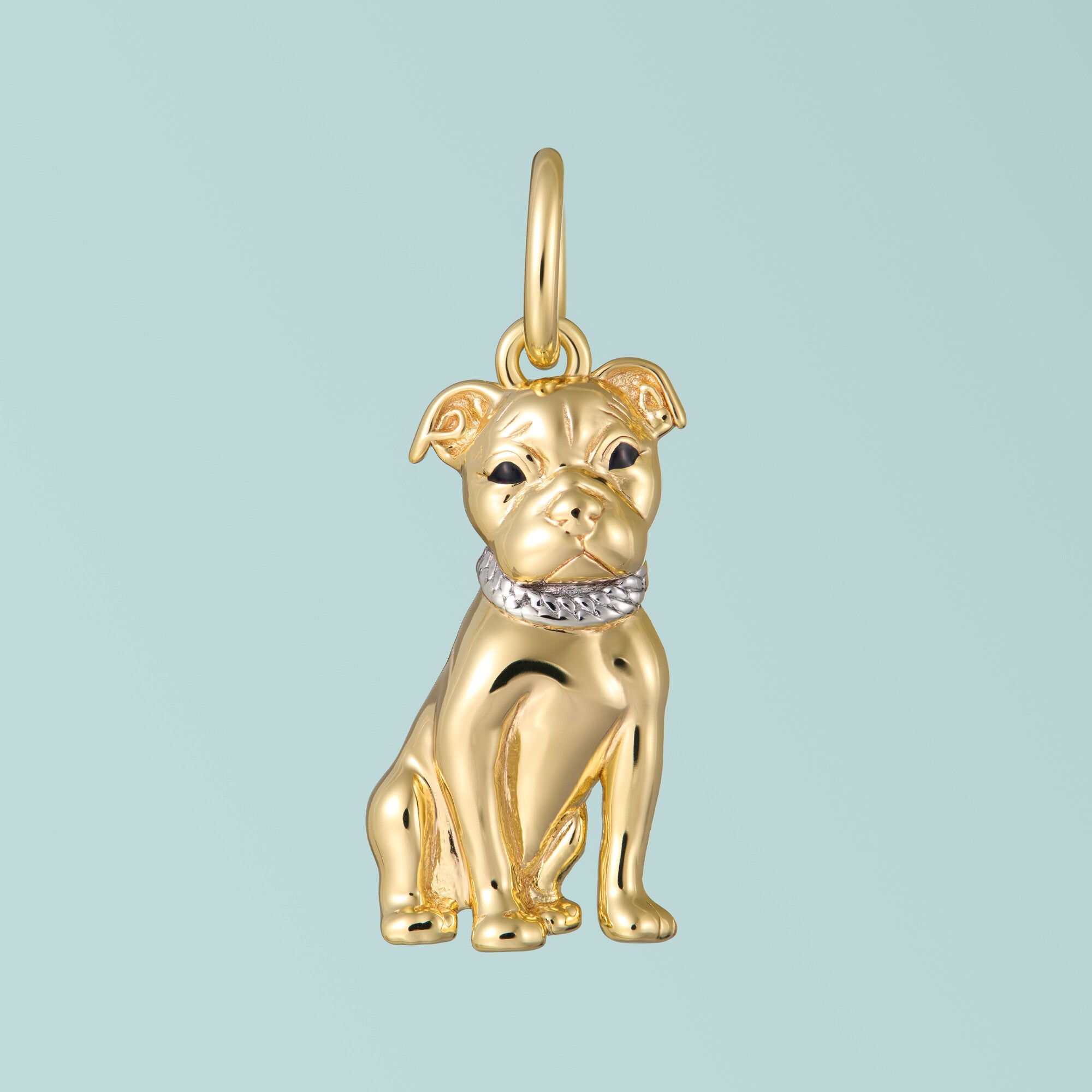 Pitbull Sterling Silver Charm