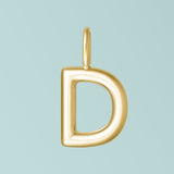 Gold Alphabet Sterling Silver Charms