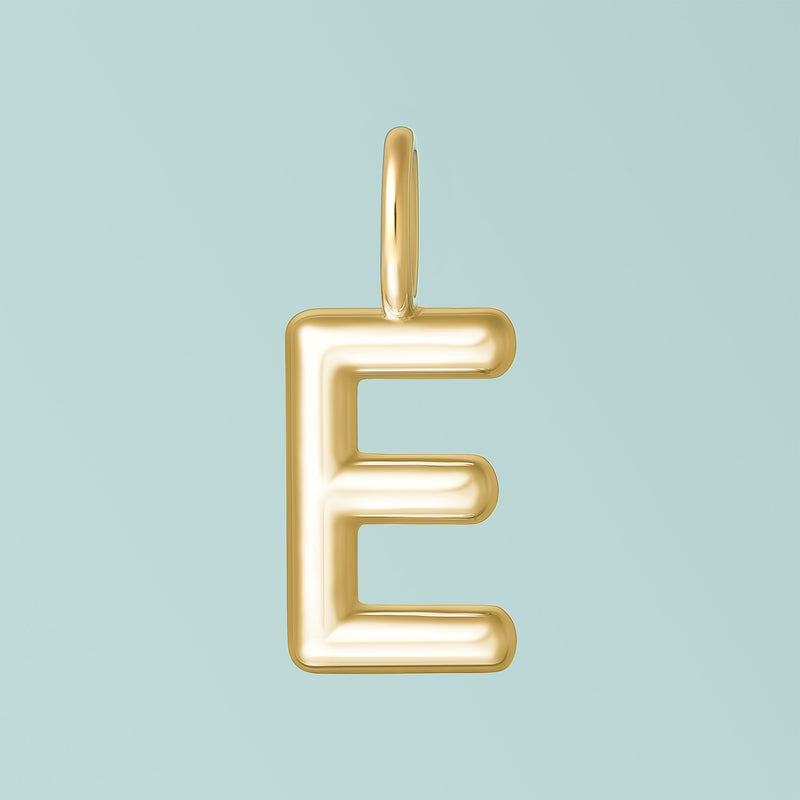 Gold Alphabet Sterling Silver Charms