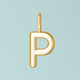 Gold Alphabet Sterling Silver Charms