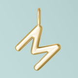 Gold Alphabet Sterling Silver Charms