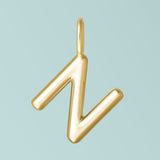Gold Alphabet Sterling Silver Charms