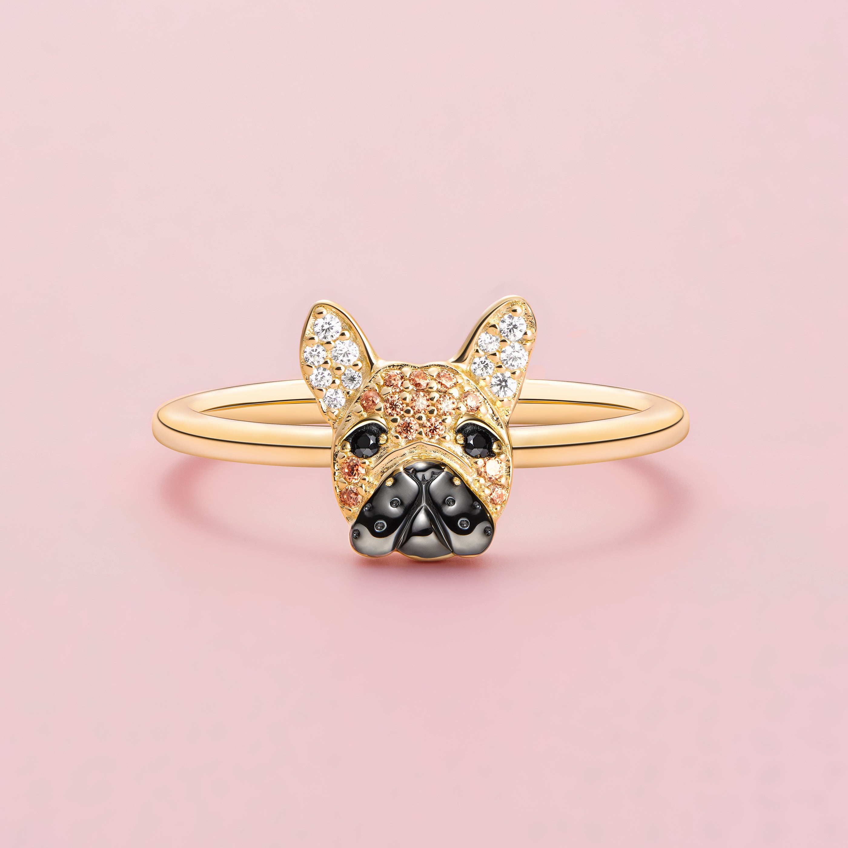 French Bulldog Sterling Silver Ring