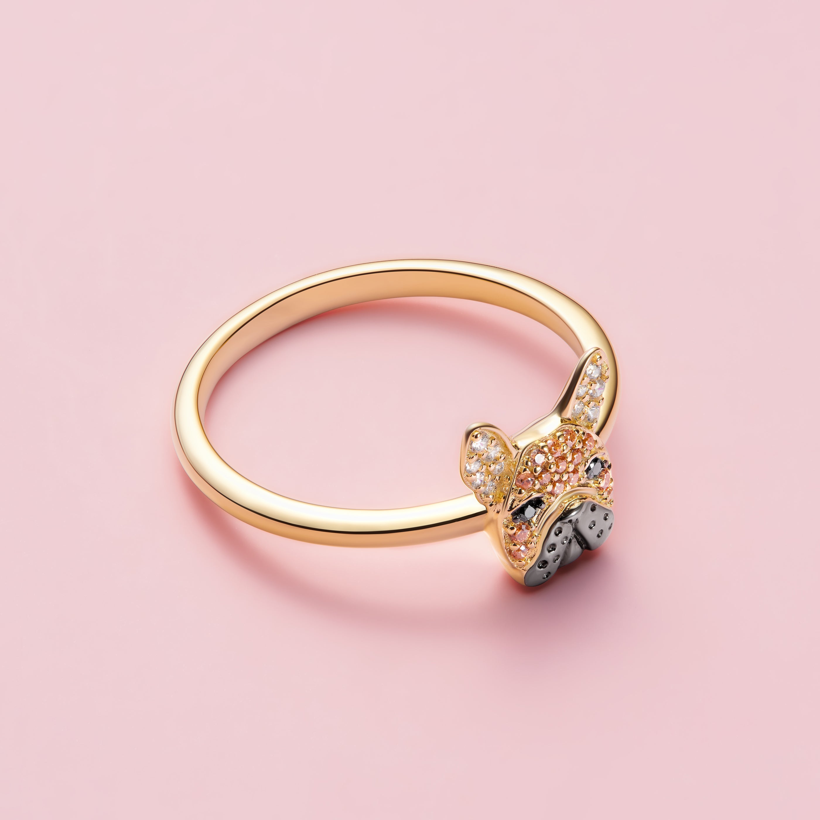 French Bulldog Sterling Silver Ring