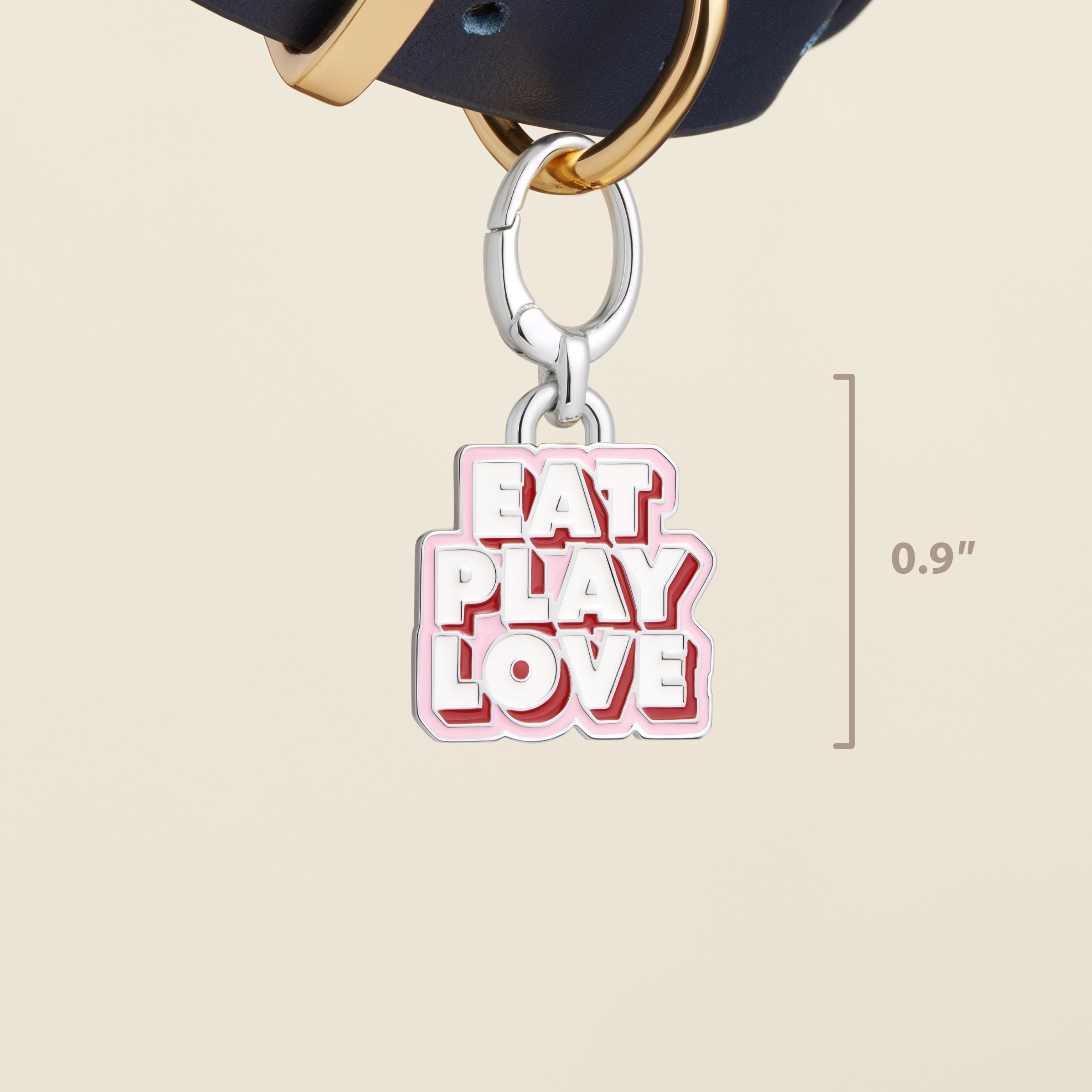 "EAT PLAY LOVE" Enamel Pet Id Tag