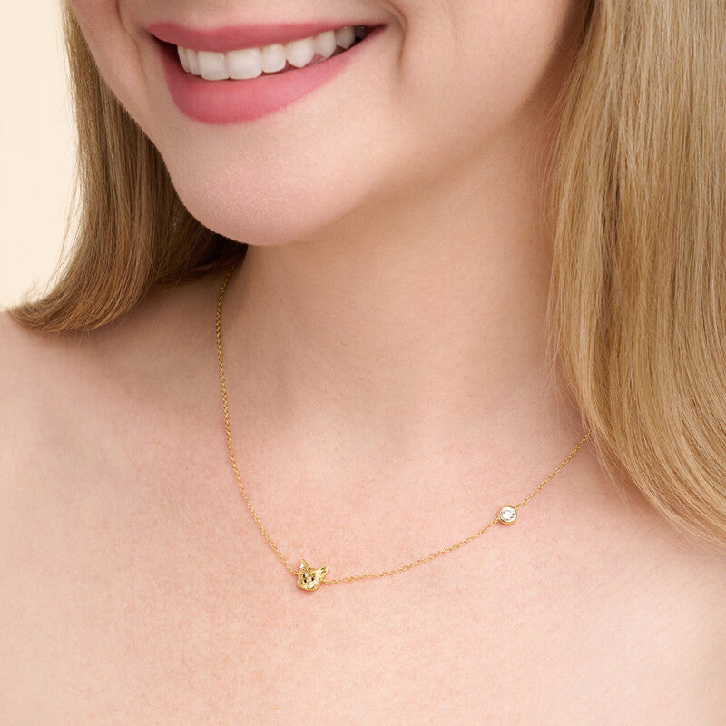 Yorkshire Terrier Sterling Silver Station Necklace