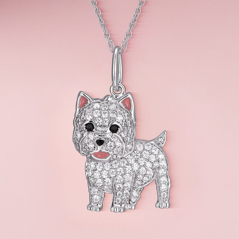 West Highland White Terrier Sterling Silver Pendant Necklace