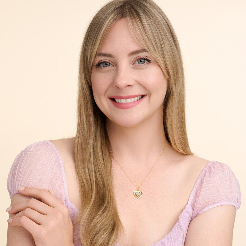 Chihuahua Halo Sterling Silver Pendant Necklace