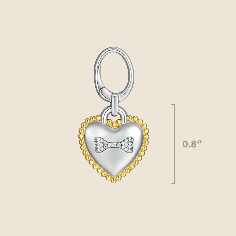 "Mommy & Me - Heart Bone" Pet Id Tag