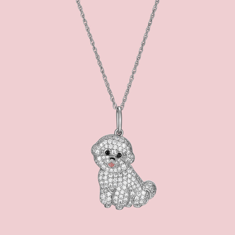 Bichon Sterling Silver Pendant Necklace
