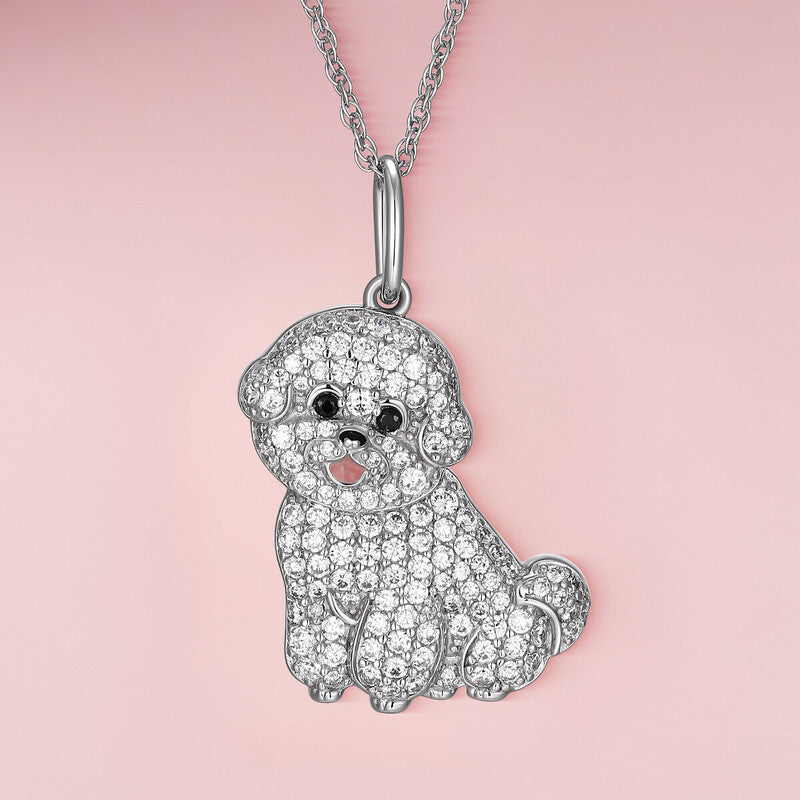 Bichon Sterling Silver Pendant Necklace