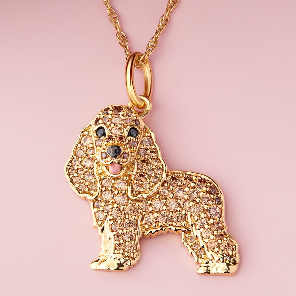 Cocker Spaniel Sterling Silver Pendant Necklace