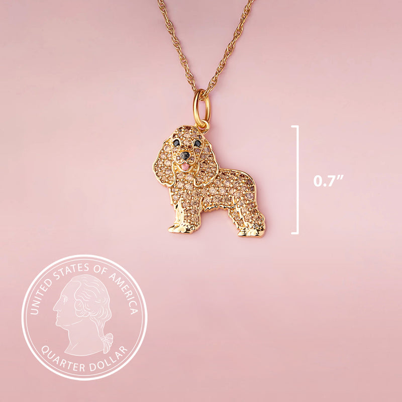 Cocker Spaniel Sterling Silver Pendant Necklace