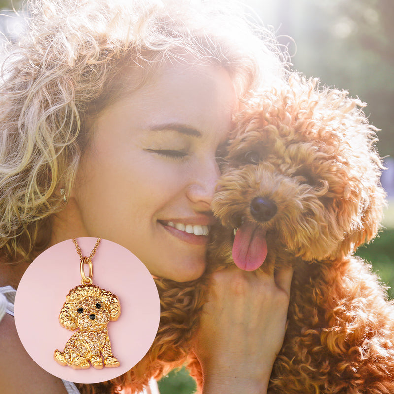 Gold poodle hotsell necklace