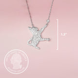 Playful Kitten Sterling Silver Pendant Necklace