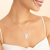Playful Kitten Sterling Silver Pendant Necklace