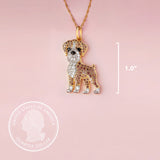 Boxer Sterling Silver Pendant Necklace