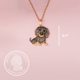 Dachshund Sterling Silver Pendant Necklace