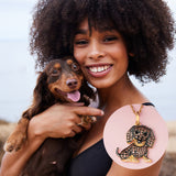 Dachshund Sterling Silver Pendant Necklace