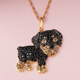 Rottweiler Sterling Silver Pendant Necklace