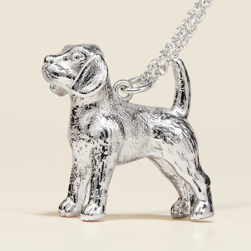 Beagle Sterling Silver Pendant Necklace