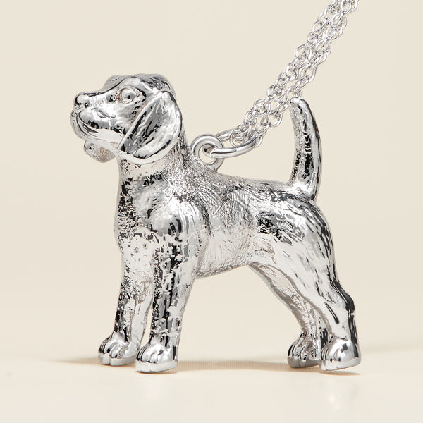 Beagle Sterling Silver Pendant Necklace Scamper Co Fine